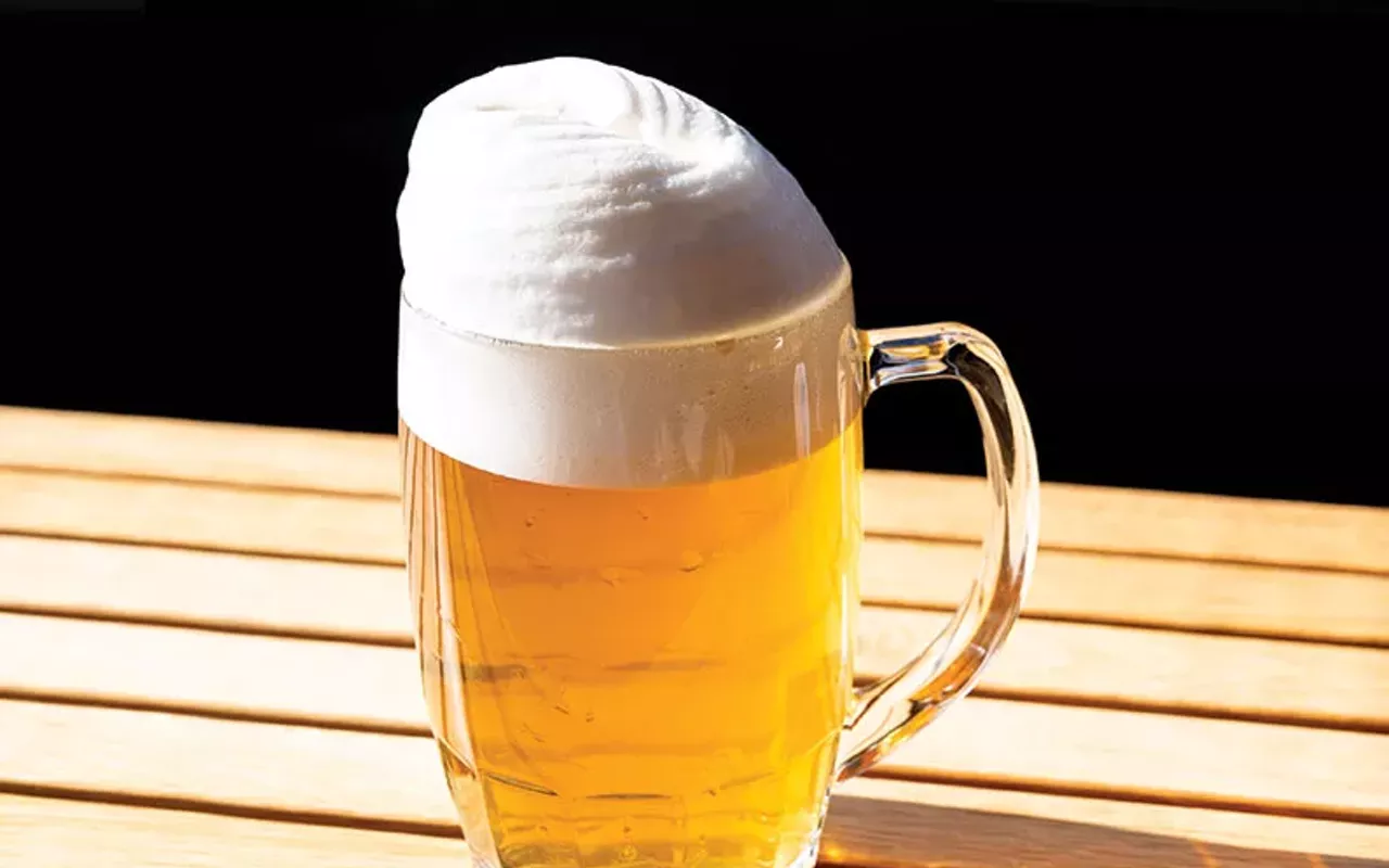 slow pour lager from shared brewing in maplewood