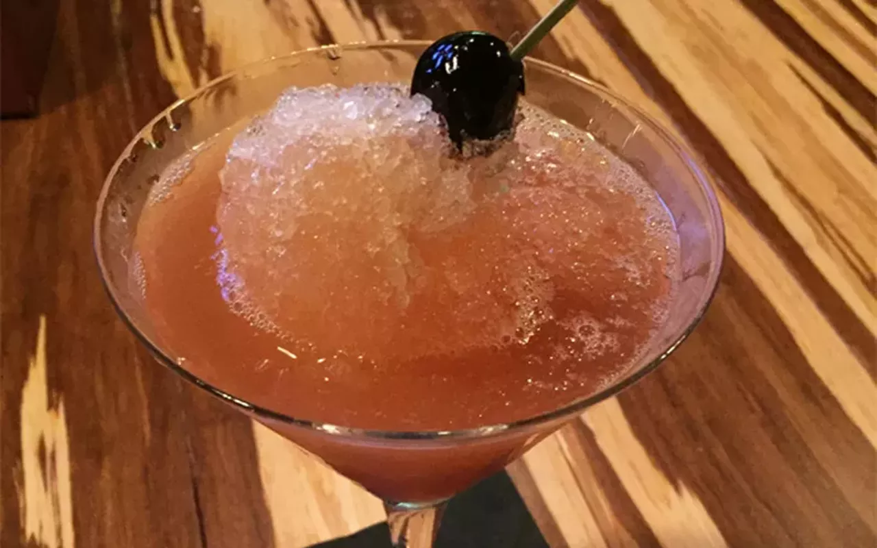 nuclear sky sno-cone at bbq saloon
