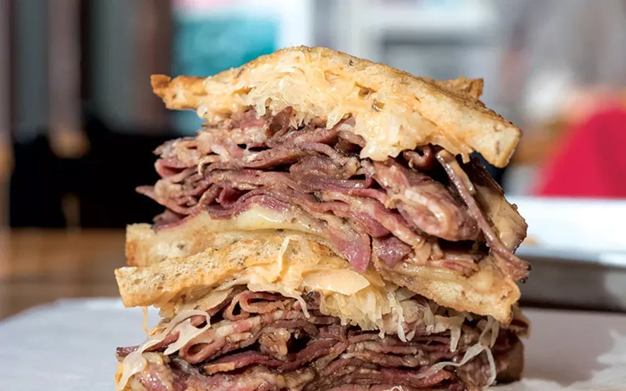 the prez reuben sandwich from blues city deli